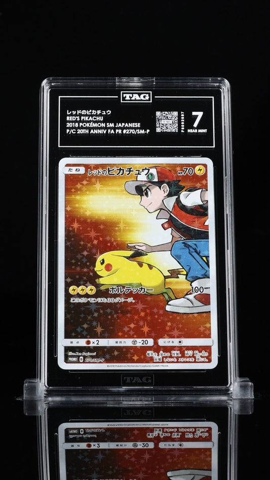 TAG 7 Red's Pikachu 270/SM - P Promo Pokemon Center Anniversary Campaign 2018