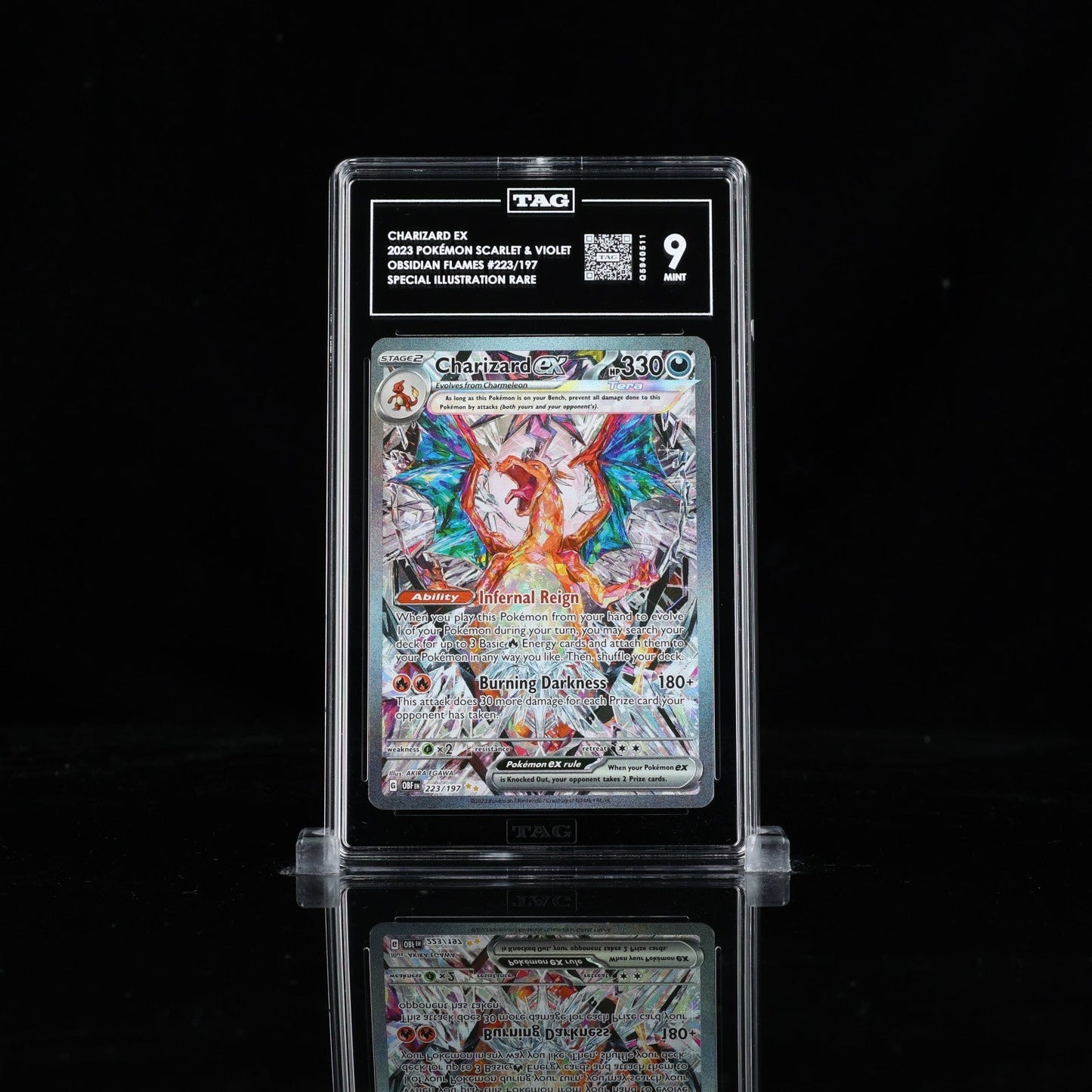 TAG 9 Charizard ex 223/197 Pokémon Obsidian Flames Special Illustration Rare