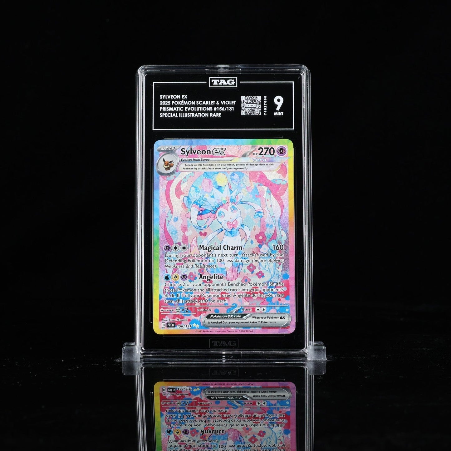 TAG 9 Pokemon 2025 Sylveon ex 156/131 SIR Prismatic Evolutions