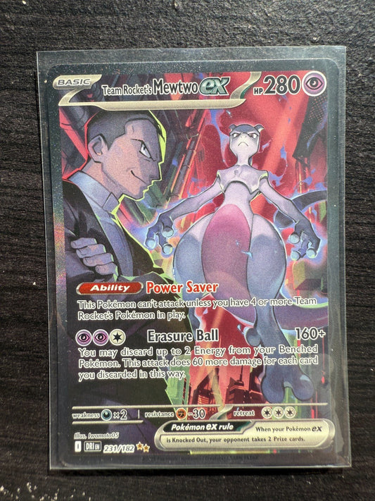 Team Rocket's Mewtwo ex SIR 231/182 Destined Rivals English NM - 2