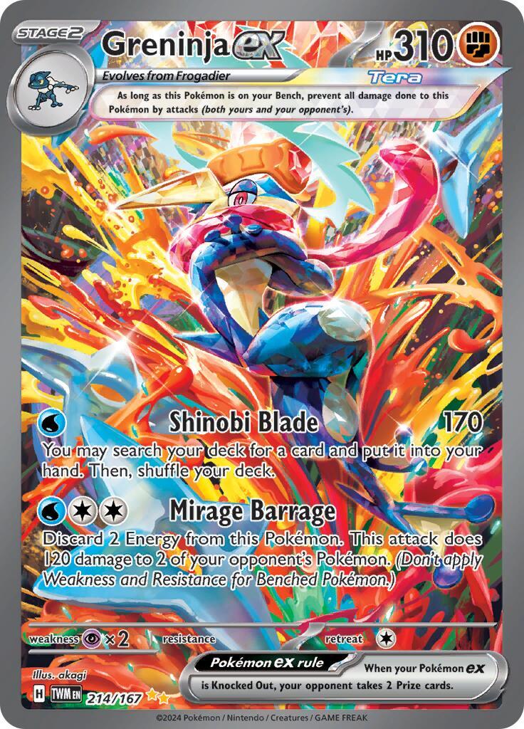 Twilight Masquerade Greninja EX Special Illustration Rare 214/167 TAG 10 2