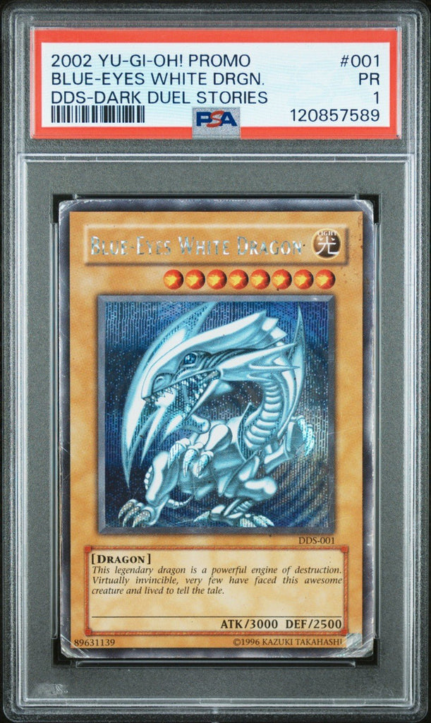 Yugioh Blue Eyes White Dragon DDS - 001 Dark Duel Stories PSA 1