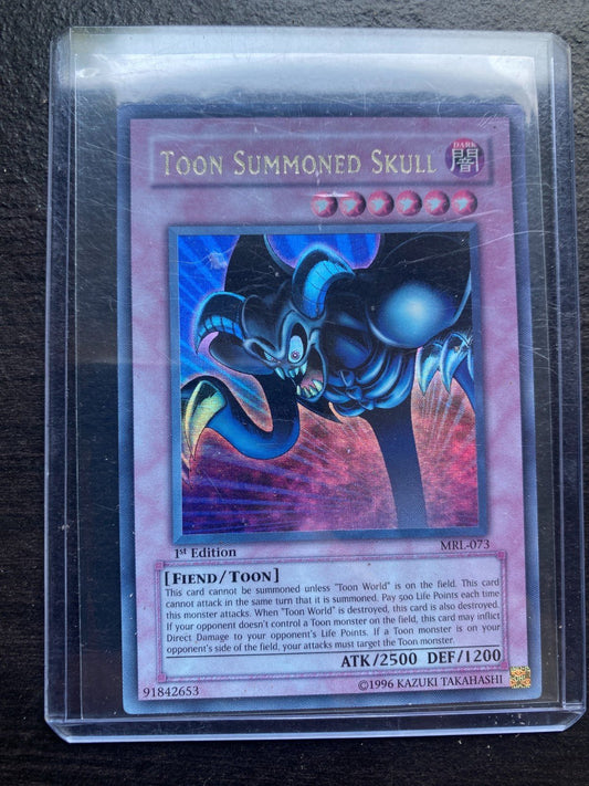 Yugioh Toon Summoned Skull MRL - 073 Magic Ruler 1st Edition LP Faded