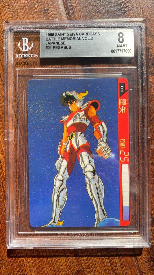 1988 Saint Seiya Carddass Battle Memorial Vol 2 Japanese Pegasus BGS 8 PSA