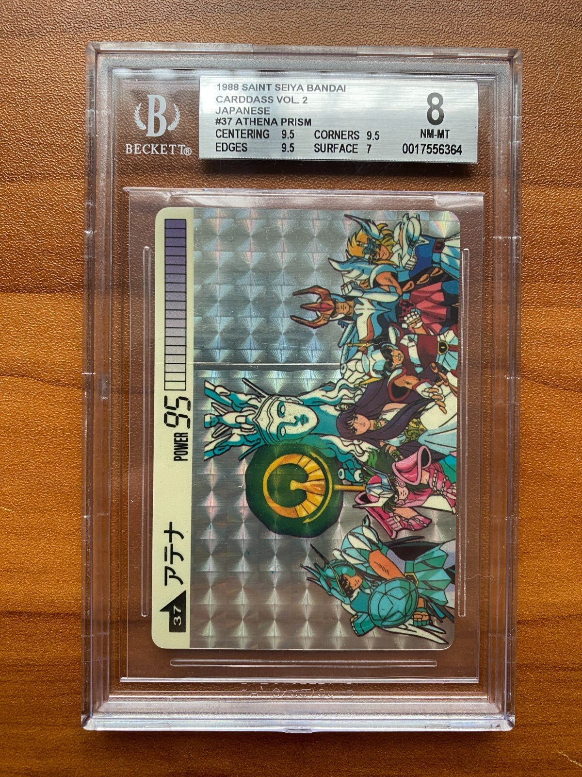1988 Saint Seiya Carddass Volume 2 Athena Prism Holy Grail Rare BGS 8