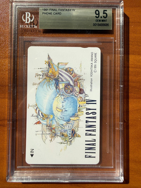1991 PHONE CARD FINAL FANTASY IV BGS 9.5 PSA