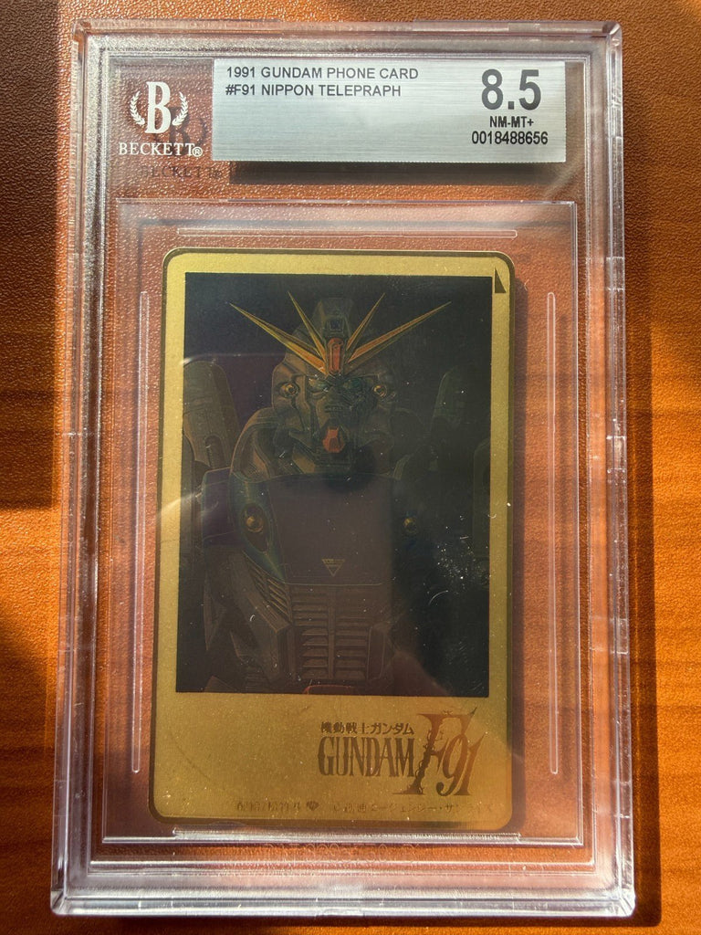 1991 Vintage Mobile Suit GUNDAM F91 phone Card BGS 8.5 Japanese