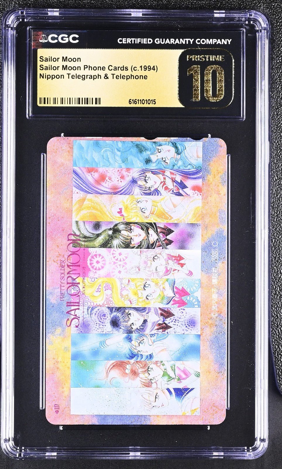 1993 Sailor Moon Phone Card Nippon Telegraph Sailor Team CGC Pristine 10 (POP 1)