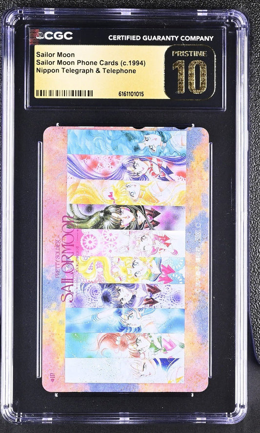 1993 Sailor Moon Phone Card Nippon Telegraph Sailor Team CGC Pristine 10 (POP 1)