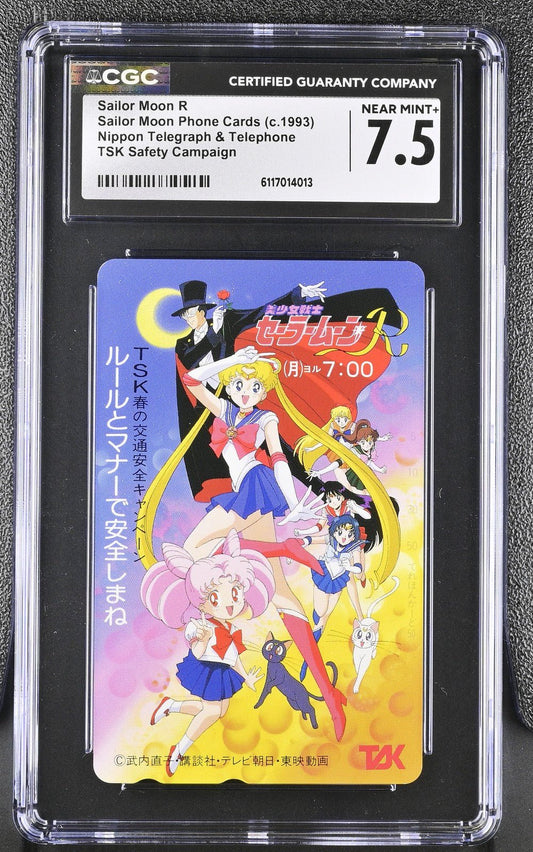1993 SAILOR MOON PHONE CARDS USAGI TSUKINO Safety Campaign CGC 7.5