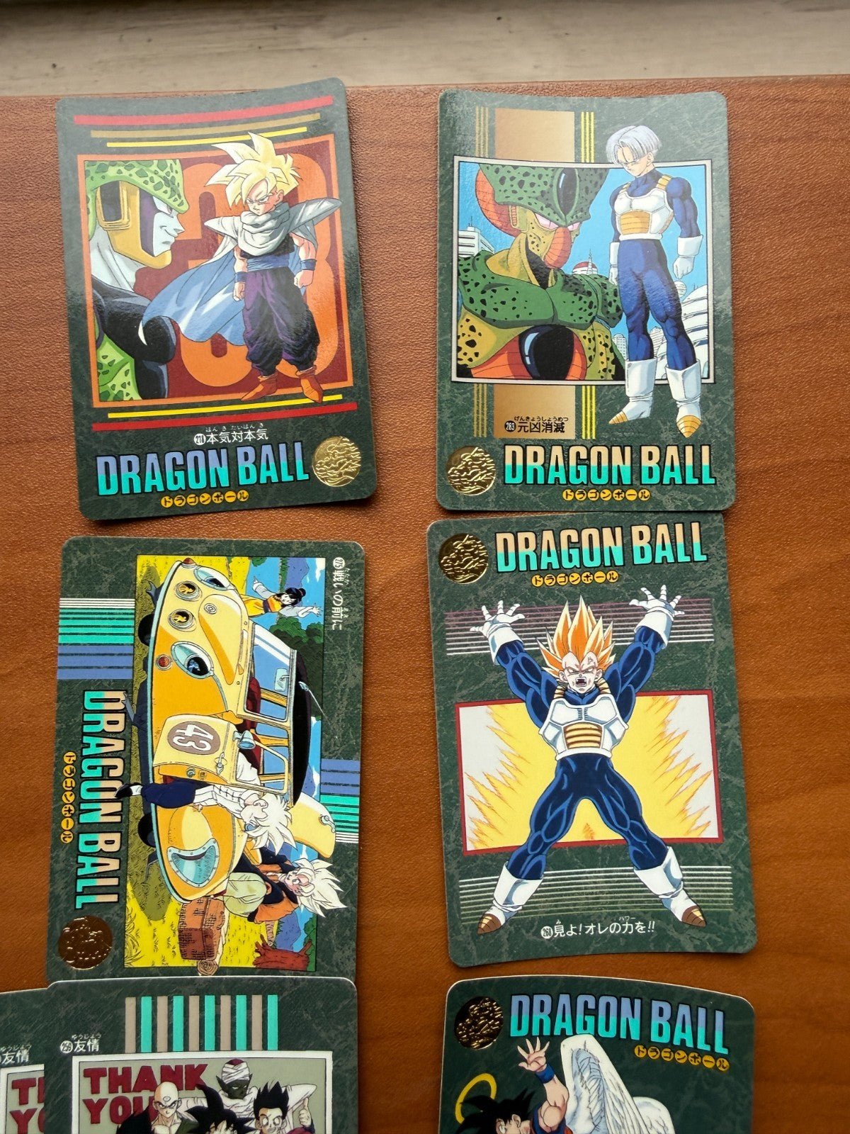 1995 Bandai Dragon Ball Visual Adventure Cell Saga Lot Vegeta Goku LP