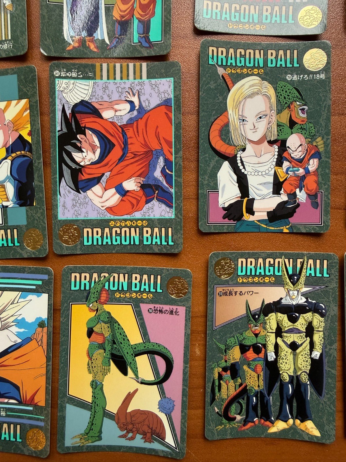 1995 Bandai Dragon Ball Visual Adventure Cell Saga Lot Vegeta Goku LP