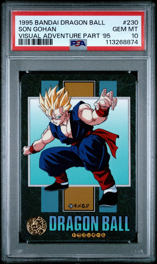 1995 Dragon Ball Visual Adventure 95 230 Super Saiyan Son Gohan PSA 10