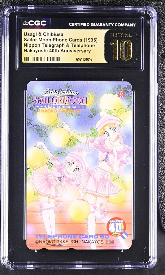 1995 Sailor Moon Phone Card Nippon Telegraph Usagi CGC Pristine 10 (POP 1)
