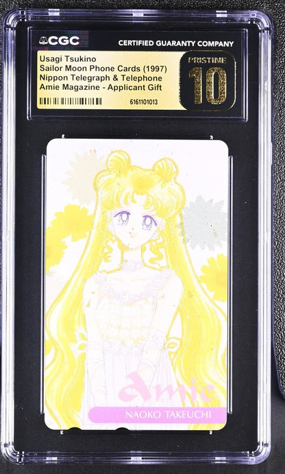 1997 Sailor Moon Phone Card Nippon Telegraph CGC Pristine 10 (POP 1)