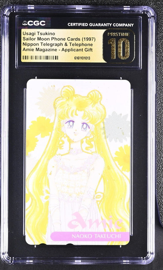 1997 Sailor Moon Phone Card Nippon Telegraph CGC Pristine 10 (POP 1)