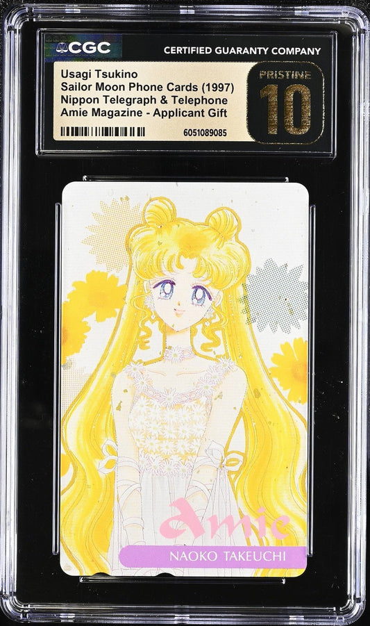 1997 Sailor Moon Phone Card Usagi Tsukino Magazine Gift CGC Pristine 10 (POP 1)