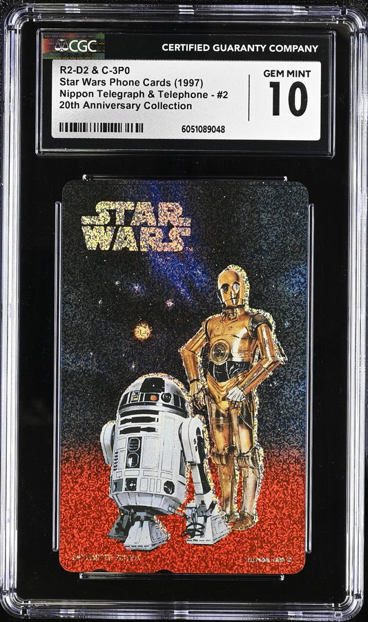 1997 STAR WARS 20th anniversary phone card CGC 10 foil R2 D2 C 3PO Japan POP 3