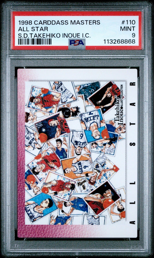 1998 110 CARDDASS MASTERS SLAM DUNK ALL STAR TAKEHIKO INOUE PSA 9