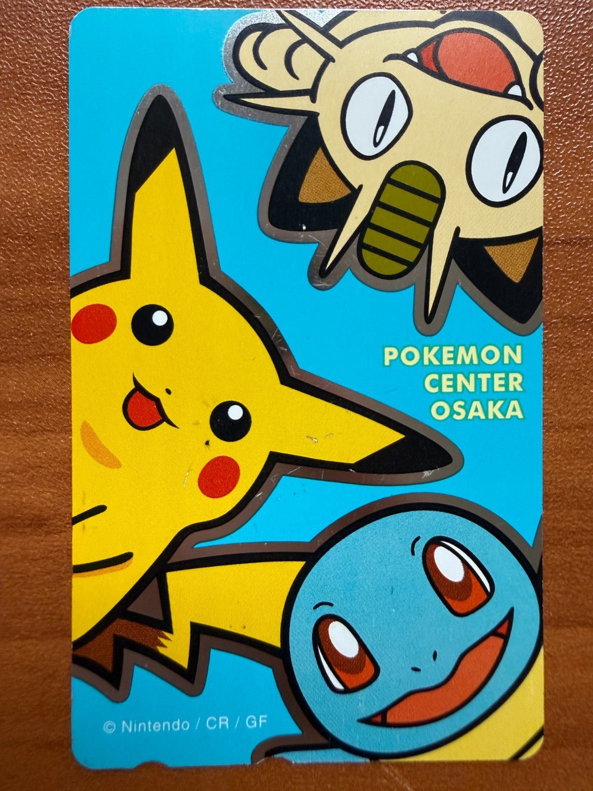1998 POKEMON CENTER OSAKA PHONE CARD MEOWTH/PIKACHU/SQUIRTLE LP