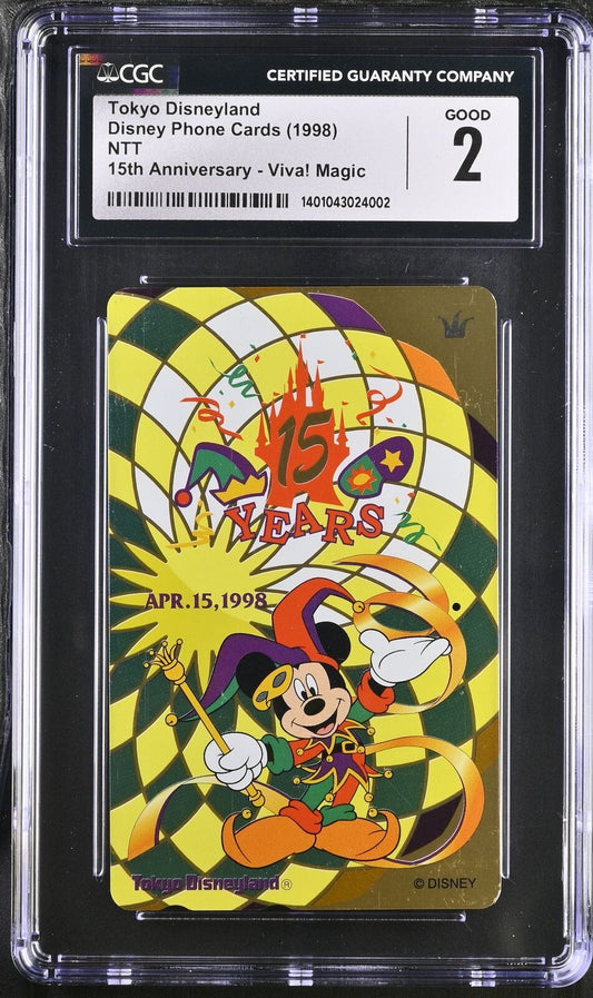 1998 Tokyo Disneyland 15th Anniversary Years Viva! Magic Mickey CGC 2 PSA POP 1