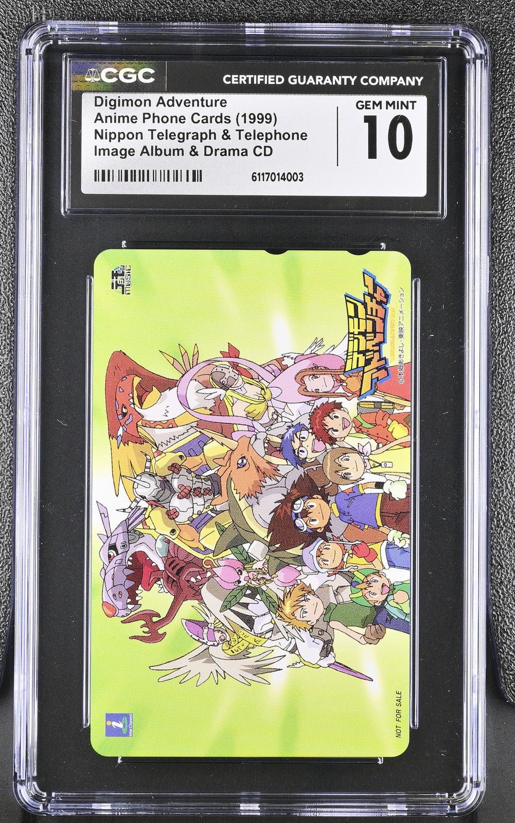 1999 Digimon Adventures Tai Kari Angemon Telephone Japanese Phone Card CGC 10
