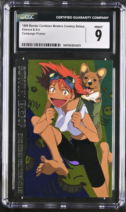 1999 Edward & Ein Cowboy Bebop Part 1 Bandai Campaign Promo CGC 9 PSA