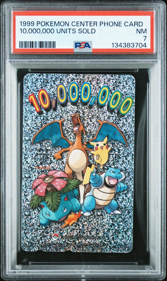 1999 Pokemon Center Phone Card 10,000,000 Units Sold 3rd Anniversary PSA 7