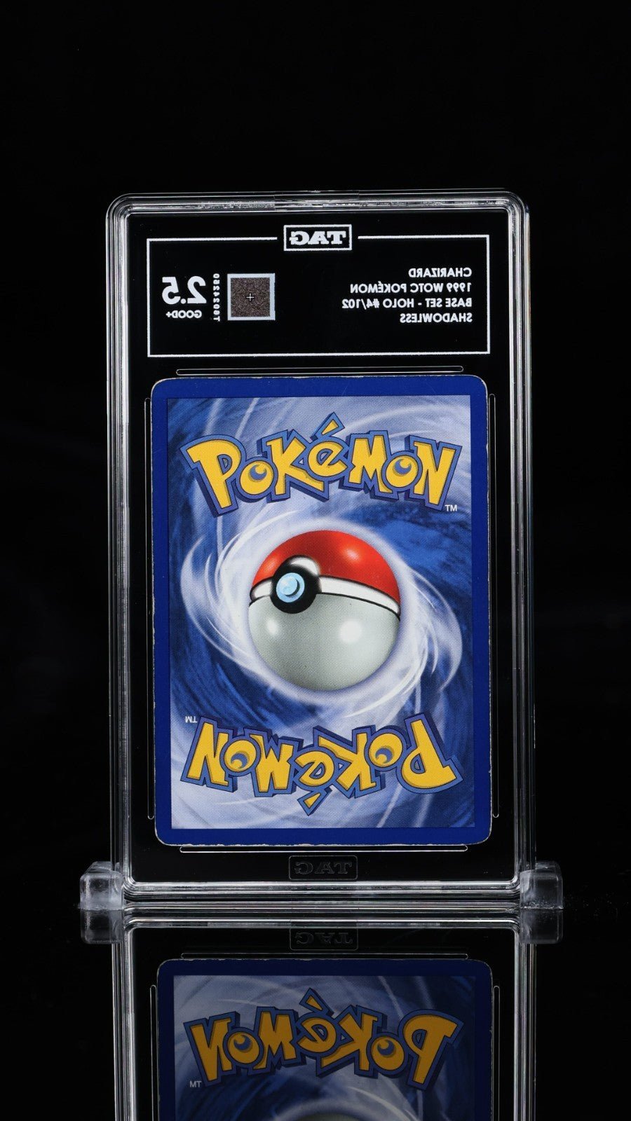 1999 Pokemon Charizard Shadowless Base Set Holo 4/102 TAG 2.5