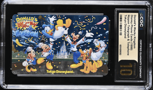 2000 DISNEY PHONE CARD JAPANESE Donald's Wacky Kingdom Tokyo CGC Pristine 10
