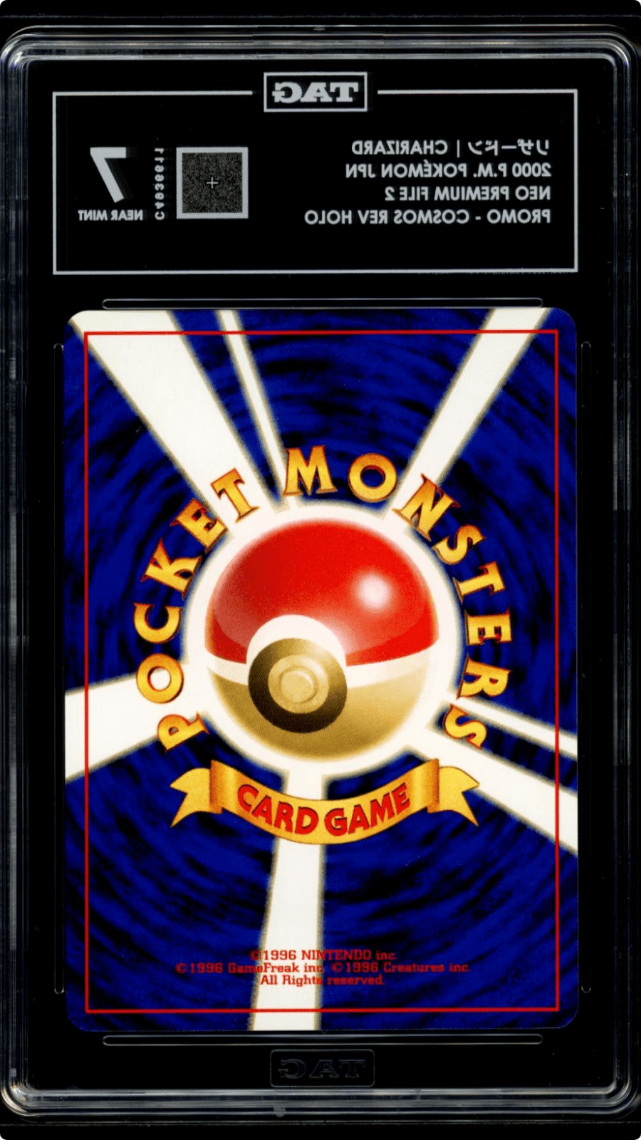 2000 Pokemon Japanese Neo 2 Premium File - Charizard Promo 006 TAG 7