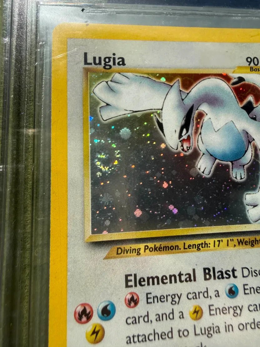 2000 Pokemon Lugia Neo Genesis Unlimited Holo Rare 9 BGS 8 SWIRL!
