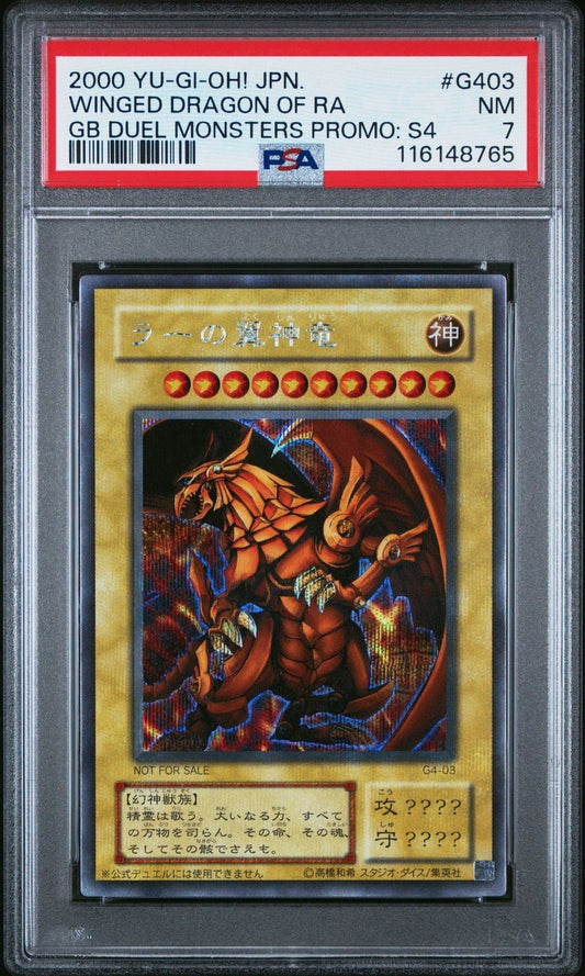 2000 Yugioh PSA 7 Winged Dragon of RA G4 - 03 Japanese GBA Promo