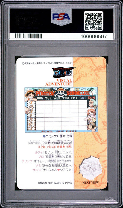 2001 One Piece Visual Adventure Part 3 100 Timetable PSA 10