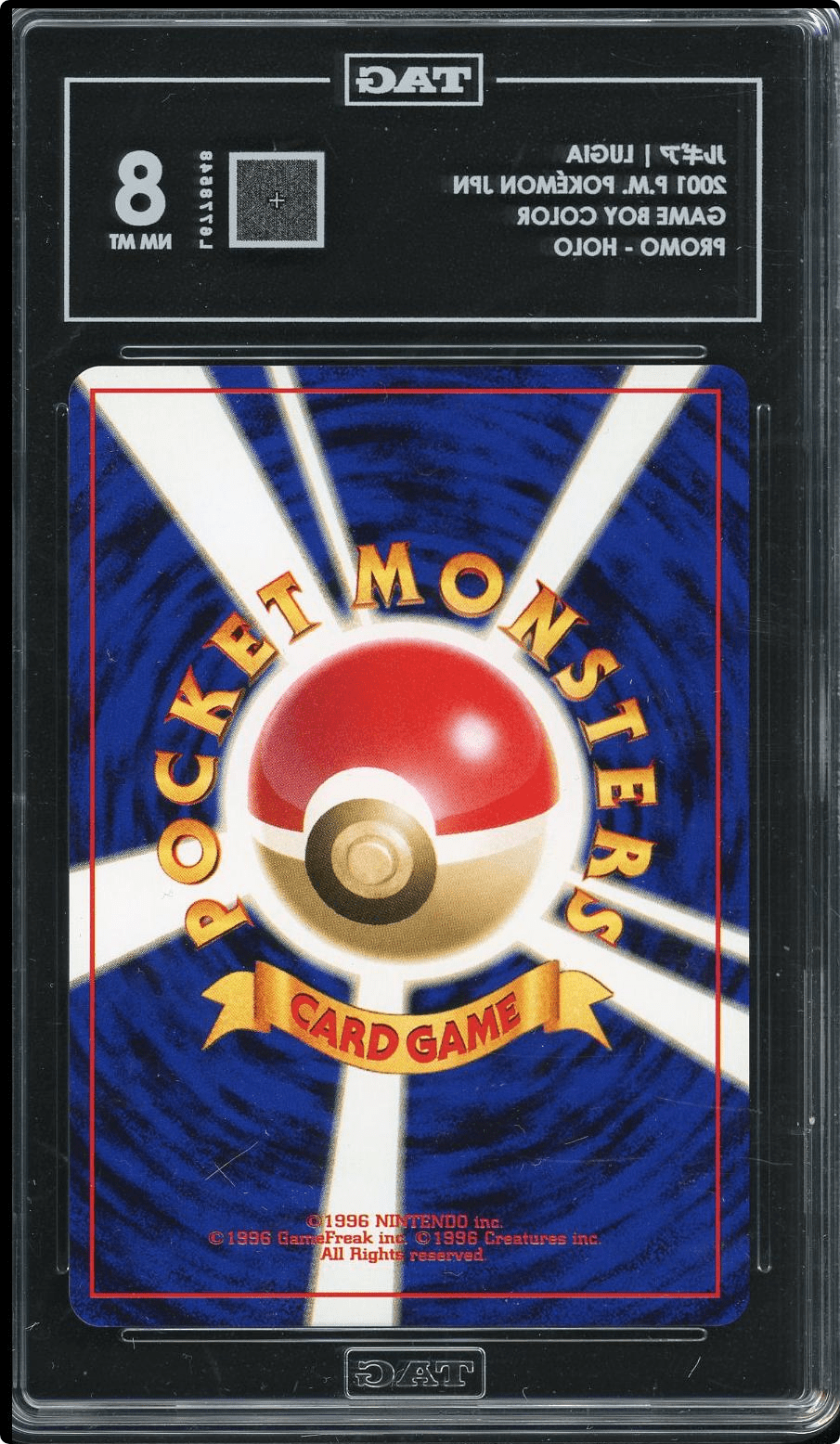 2001 POKEMON JAPANESE PROMO GAME BOY #249 LUGIA-HOLO TAG 8
