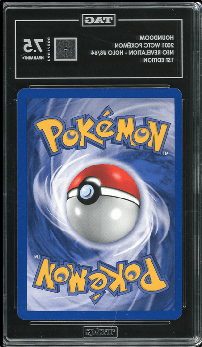 2001 Pokemon Neo Revelation Houndoom Holo 1st Edition 8/64 TAG 7.5