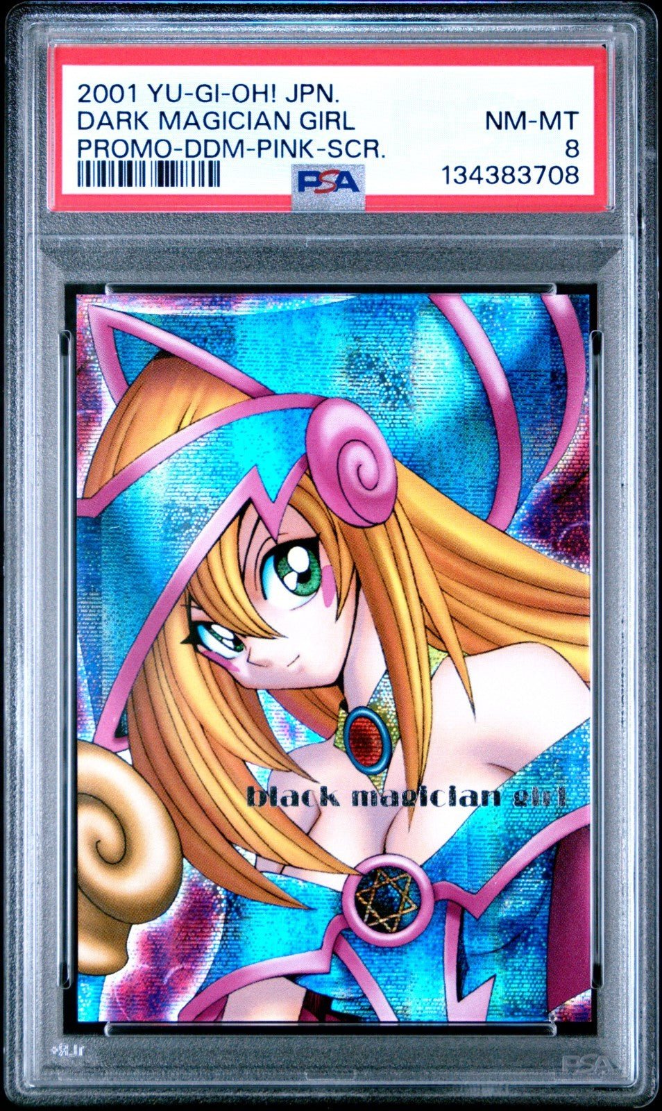 2001 Yu - Gi - Oh! JPN Promo DDM Pink SCR Dark Magician Girl PSA 8 NM - MT