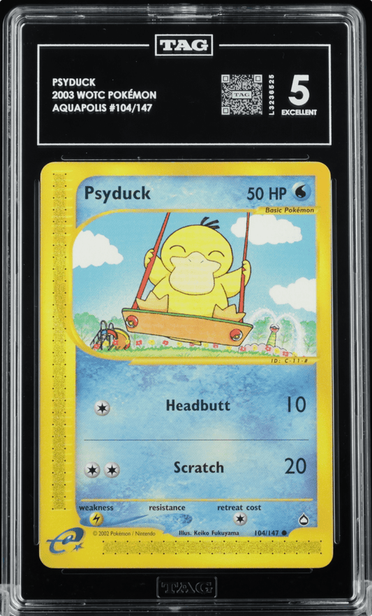 2003 POKEMON AQUAPOLIS 104 PSYDUCK TAG 5