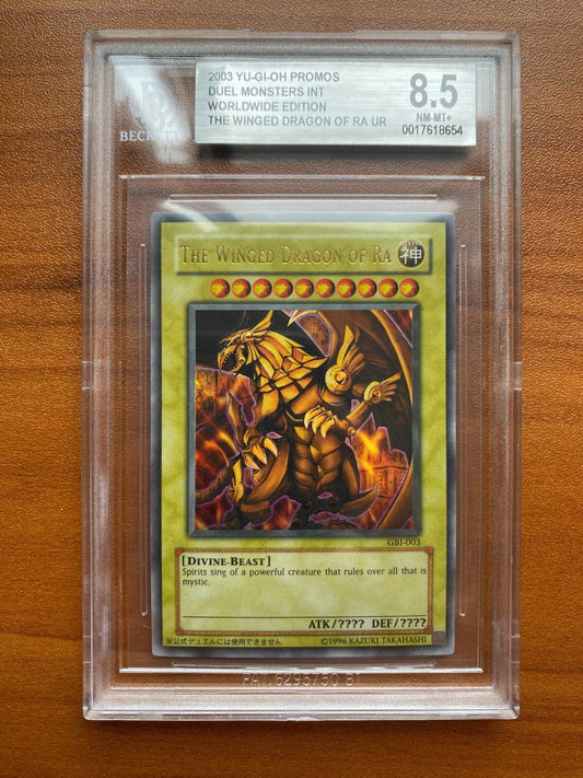 2003 YuGiOh GBI - 003 The Winged Dragon of Ra Ultra Rare BGS 8.5 PSA