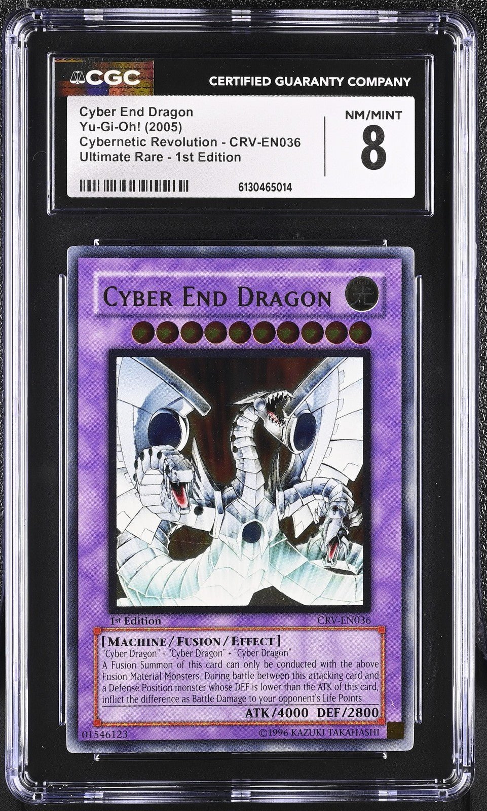 2005 Yugioh Cyber End Dragon CRV - EN036 Ultimate Rare 1st Edition CGC 8