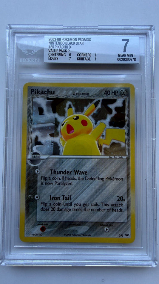 2006 POKEMON DELTA SPECIES BLACK STAR PROMOS 035 PIKACHU-HOLO BGS 7