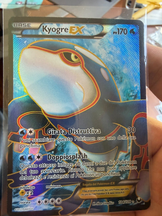 2012 Pokemon Kyogre Ex 104/108 Dark Explorers ITALIAN Full Art LP+