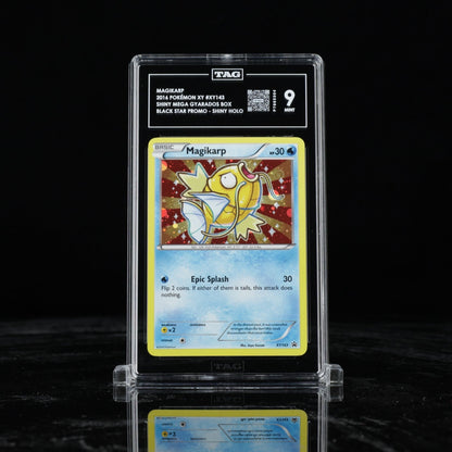2016 POKEMON XY BLACK STAR PROMO SHINY MEGA GYARADOS XY143 MAGIKARP - HOLO TAG 9