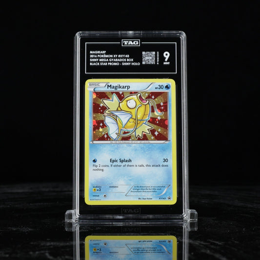 2016 POKEMON XY BLACK STAR PROMO SHINY MEGA GYARADOS XY143 MAGIKARP - HOLO TAG 9