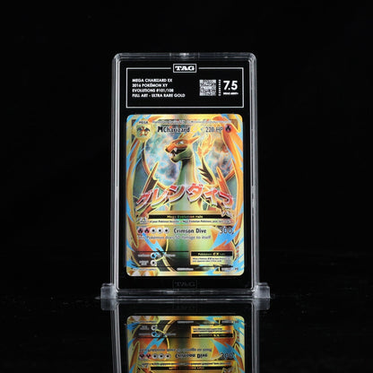 2016 POKEMON XY EVOLUTIONS 101 FULL ART/M CHARIZARD EX TAG 7.5 PSA