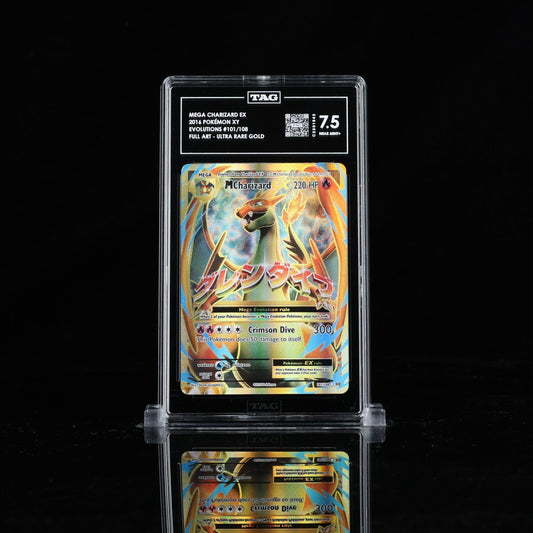 2016 POKEMON XY EVOLUTIONS 101 FULL ART/M CHARIZARD EX TAG 7.5 PSA