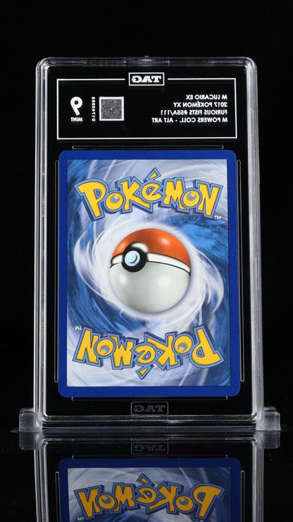 2017 POKEMON MEGA POWERS COLLECTION PROMO 55A FULL ART/M LUCARIO EX TAG 9