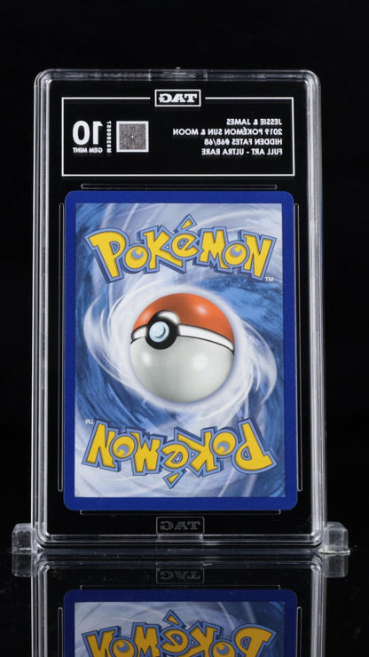 2019 POKEMON SUN & MOON HIDDEN FATES 68 FULL ART/JESSIE & JAMES TAG 10