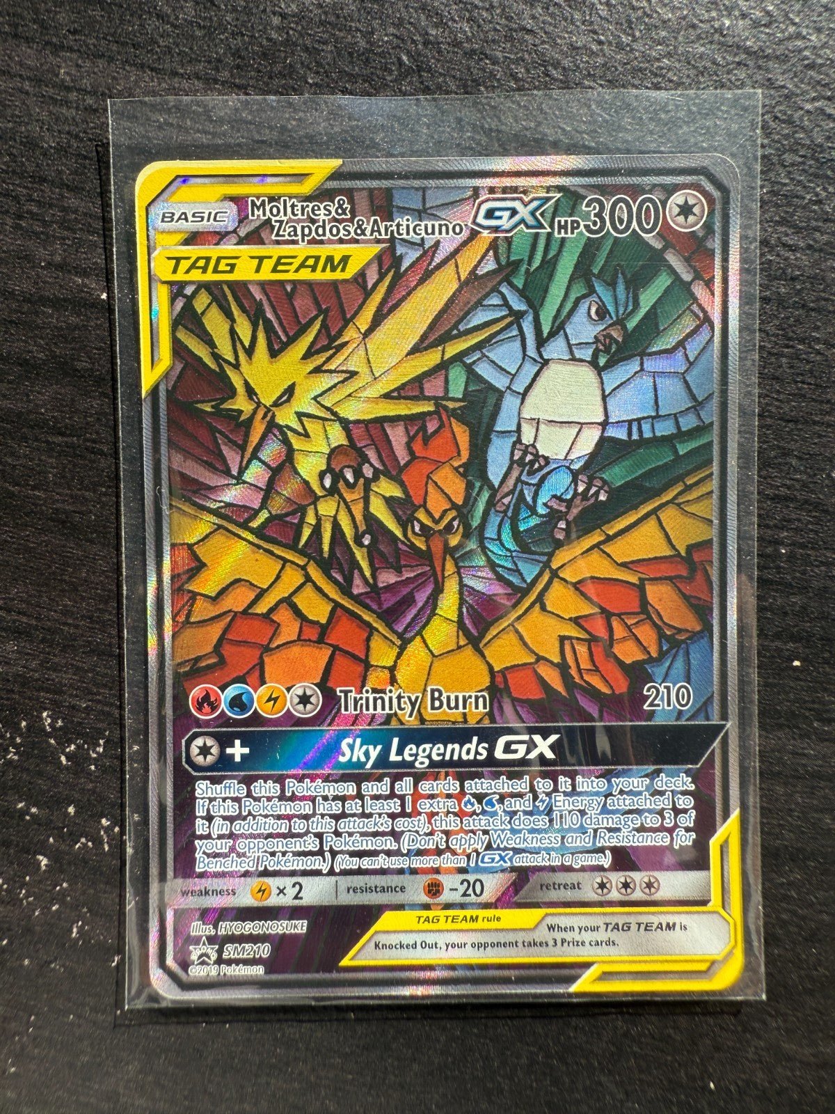 2019 Pokemon Sun & Moon Hidden Fates Moltres Zapdos Articuno ETB Promo SM210 NM