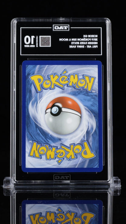 2019 POKEMON SUN & MOON HIDDEN FATES SV72 FULL ART/SCIZOR GX TAG 10